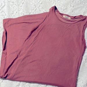 Mikey and Joey casual dress, size Large, dust rose, knee length